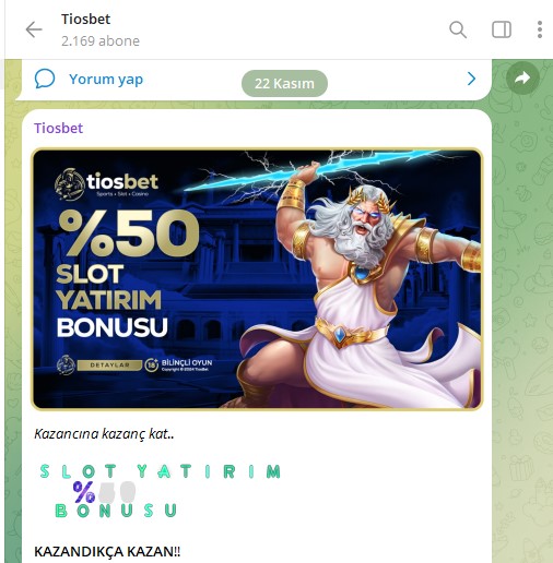 Tiosbet Telegram